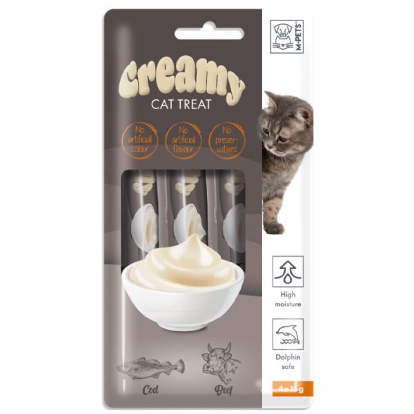 M-PETS CREAMY MORİNA BALIKLI BİFTEKLİ KEDİ ÖDÜLÜ 4X15GR