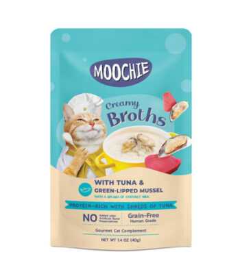 MOOCHİE ÇORBA KEDİ ÖDÜLÜ TON-YEŞİL DUDAKLI MİDYE 40 GR