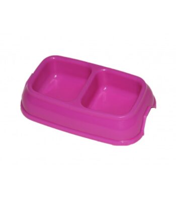 PLASTİK İKİLİ MAMA KABI KÜÇÜK