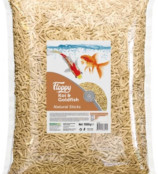 FLOPPY KOI&GOLDFISH NATURAL STICKS 1KG