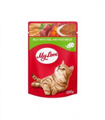 MY LOVE JÖLELİ DANA ETLİ-SEBZ. POUCH KEDİ MAM100GR