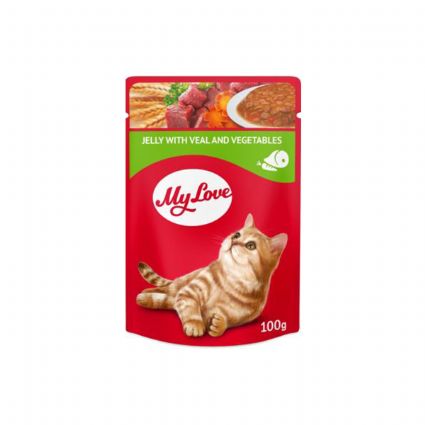 MY LOVE JÖLELİ DANA ETLİ-SEBZ. POUCH KEDİ MAM100GR