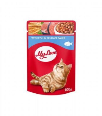 MY LOVE SOSLU BALIK ETLİ POUCH KEDİ MAMASI 100GR