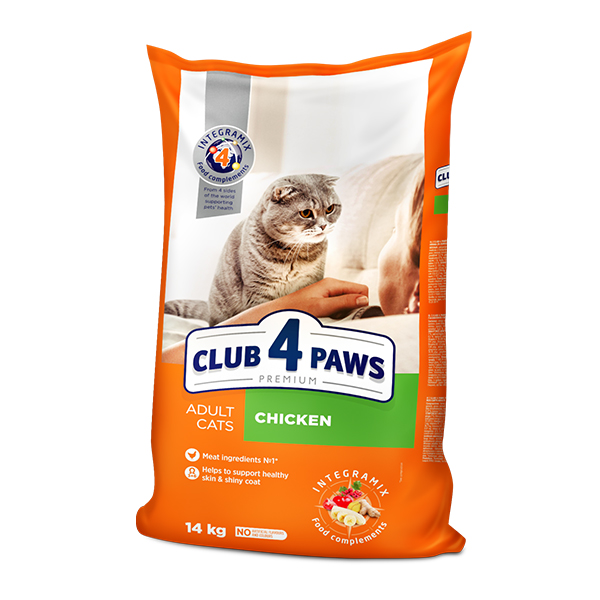 CLUB4PAWS KEDİ MAMASI TAVUKLU YETİŞKİN 14KG