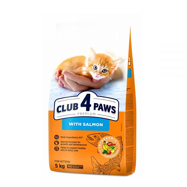 CLUB4PAWS KEDİ MAMASI SOMONLU YAVRU 5KG