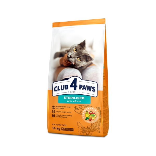 CLUB4PAWS KEDİ MAMASI SOMONLU KISIRLAŞTIRILMIŞ 14KG