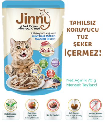 JİNNY TUNA İN JELLY TOPPİNG MACKEREL 70grX12