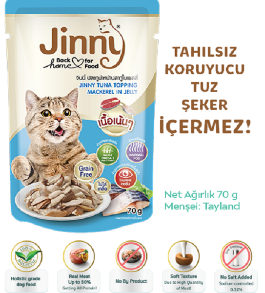 JİNNY TUNA İN JELLY TOPPİNG MACKEREL 70grX12