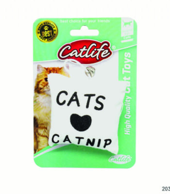 203079-CATLİFE KEDİLER İÇİN CATNİP YASTIK OYUNCAK ZİLLİ