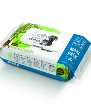 M-PETS BAMBOO KEDİ/KÖPEKLER İÇİN TEMİZLİK MENDİLİ 80Lİ