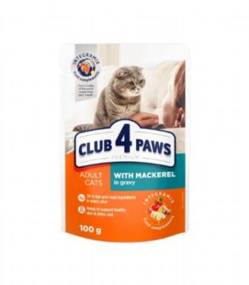 CLUB4PAWS KEDİ POUCH USKUMRULU YETİŞKİN 100GR