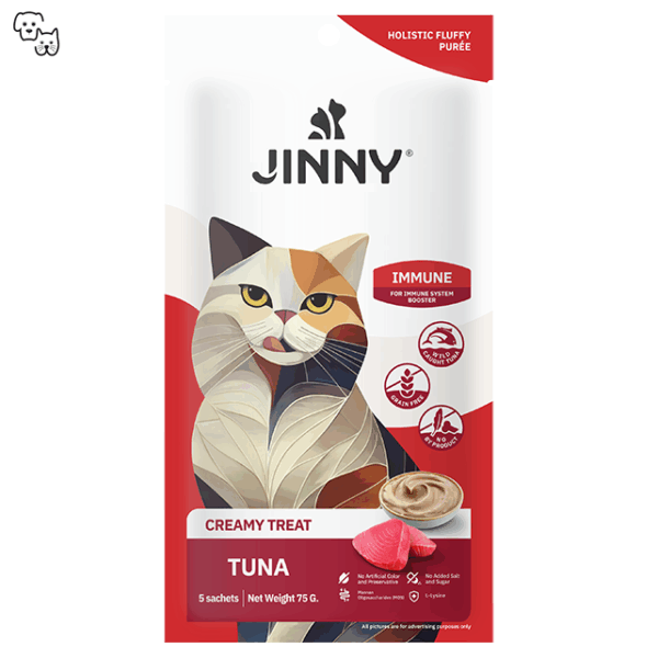 JINNY CREAMY TREAT TUNA&SALMON 5X15GR