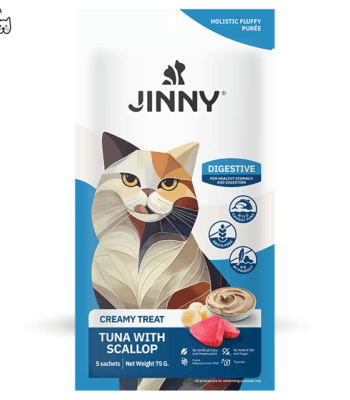 JİNNY CREAMY TREAT TUNA&SCALLOP 5X15GR
