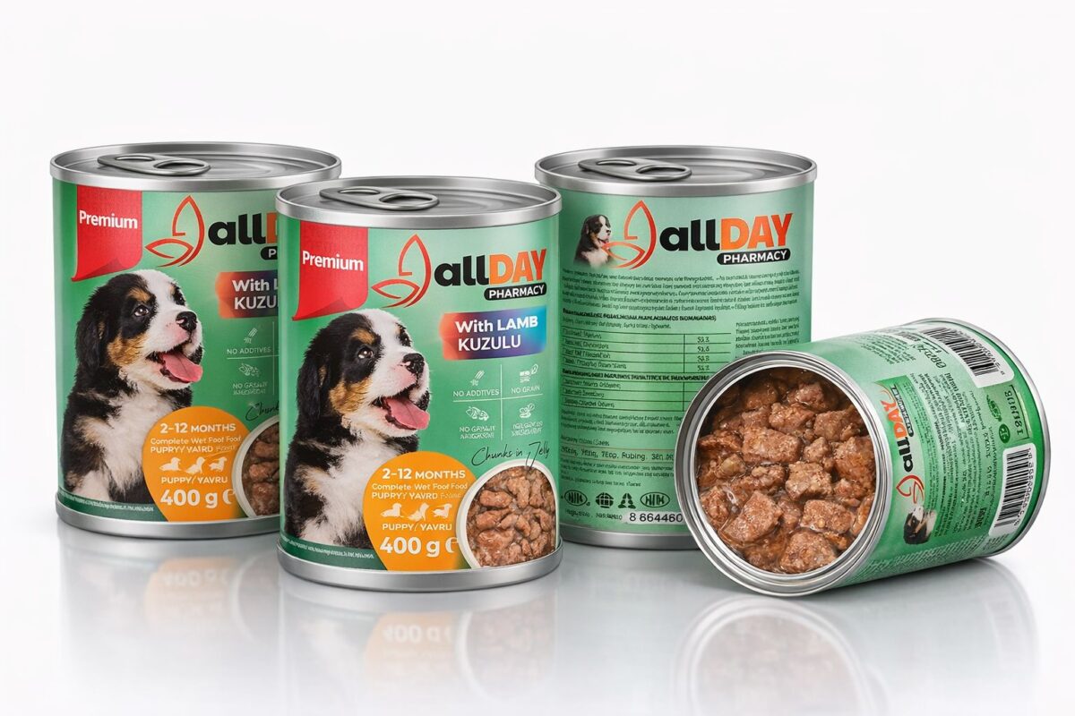 ALLDAY PREMİUM KONSERVE KÖPEK YAVRU KUZU ETLİ CHUNK İN JELLY 400 GR - Görsel 2