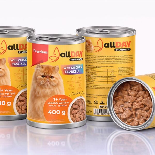 ALLDAY PREMİUM KONSERVE KEDİ YETİŞKİN TAVUKLU CHUNK İN JELLY 400 GR