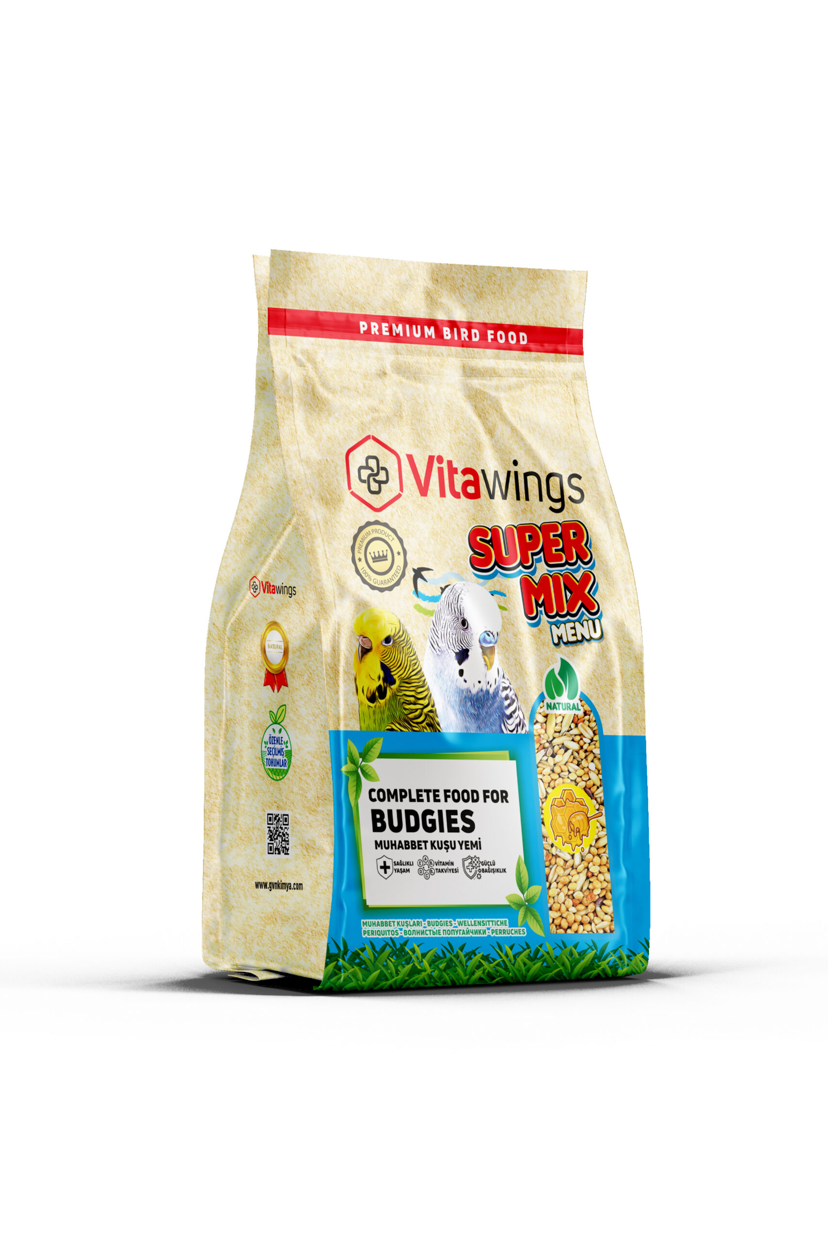 VİTAWİNGS 400 GR MEYVELİ SÜPERMİX MUH. KUŞU YEMİ (12)