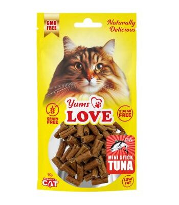 YUMS LOVE KEDİ ÖDÜLÜ MİNİ ÇUBUK TON BALIKLI 2 CM 50 GR