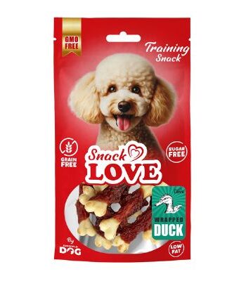 SNACK LOVE BURGULU KALSİYUM KEMİK ÖRDEKLİ 7 CM 70 GR