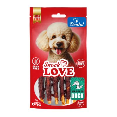 SNACK LOVE DENTAL BURGULU ÇUBUK ÖRDEKLİ 10 CM 70 GR
