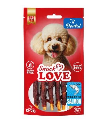 SNACK LOVE DENTAL BURGULU ÇUBUK SOMONLU 10 CM 70 GR