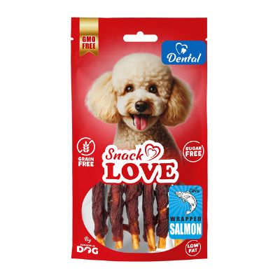 SNACK LOVE DENTAL BURGULU ÇUBUK SOMONLU 10 CM 70 GR