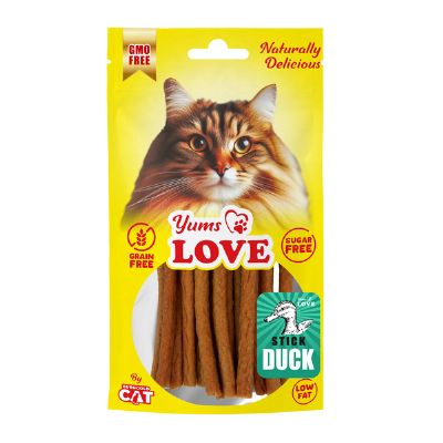 YUMS LOVE KEDİ ÖDÜLÜ ÇUBUK ÖRDEKLİ 10 CM 50 GR