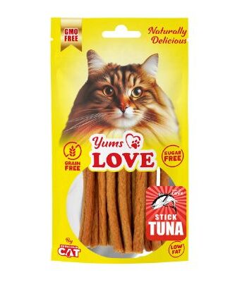 YUMS LOVE KEDİ ÖDÜLÜ ÇUBUK TON BALIKLI 10 CM 50 GR