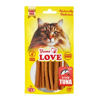 YUMS LOVE KEDİ ÖDÜLÜ ÇUBUK TON BALIKLI 10 CM 50 GR